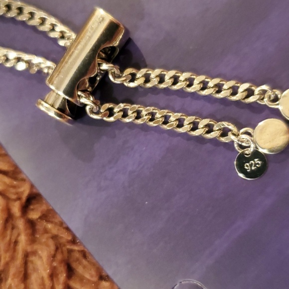 Sterling Silver Love Tassel Adjustable Bracelet - Picture 4 of 4